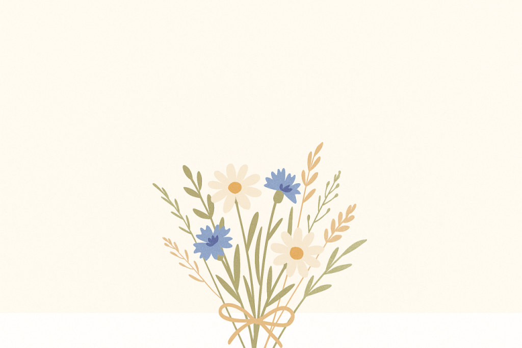 Bouquet floral minimaliste