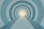 Tunnel abstrait bleu