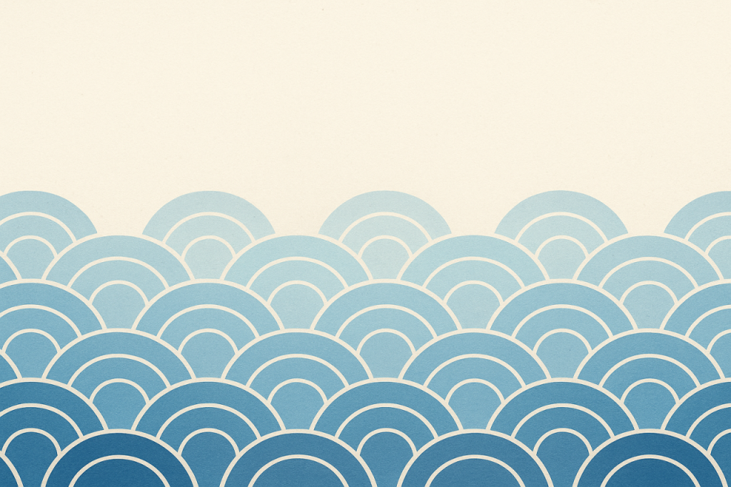 Vagues stylisées bleues