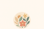 Fleurs abstraites solaires