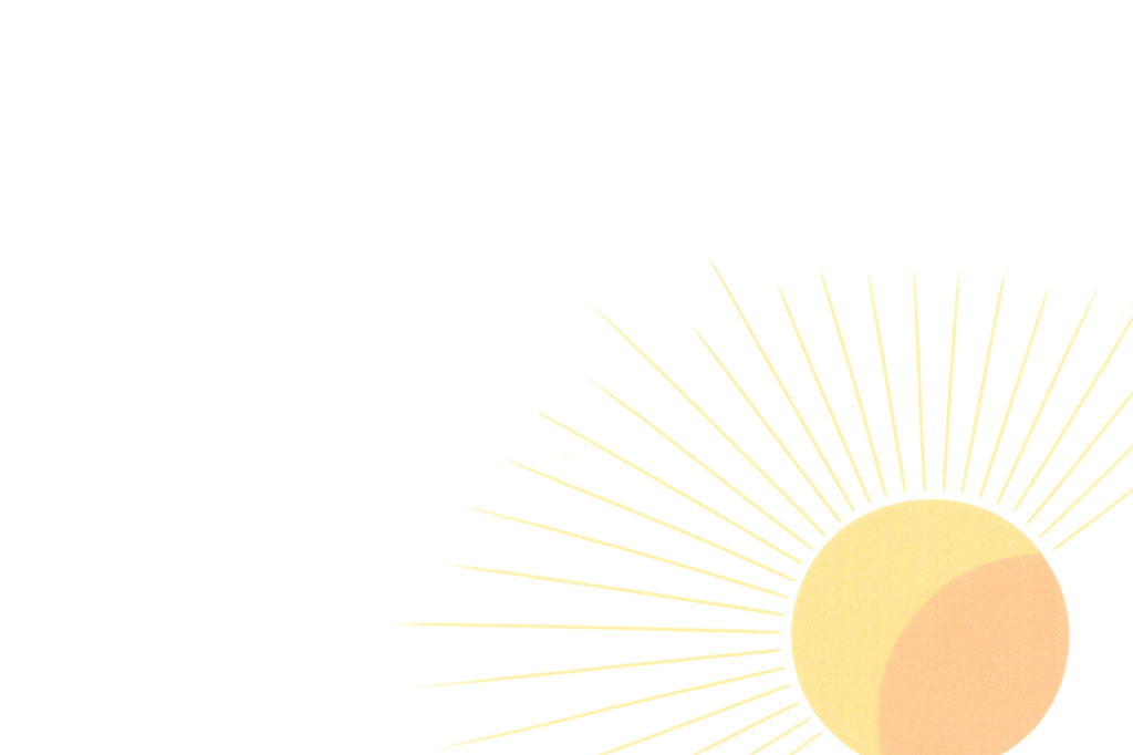 Soleil abstrait doré