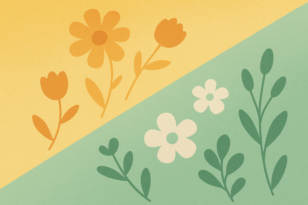 Fleurs minimalistes