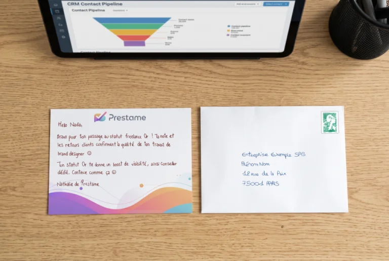 Envoyer une carte quand une personne reçoit un label, via Pipedrive
