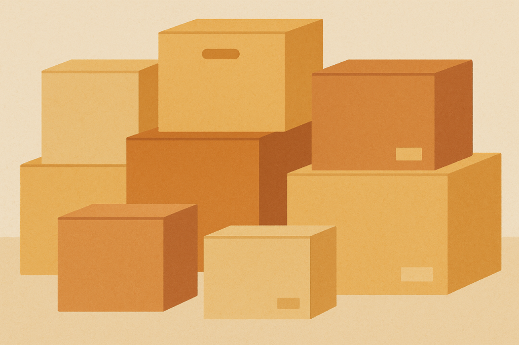 Cartons empilés