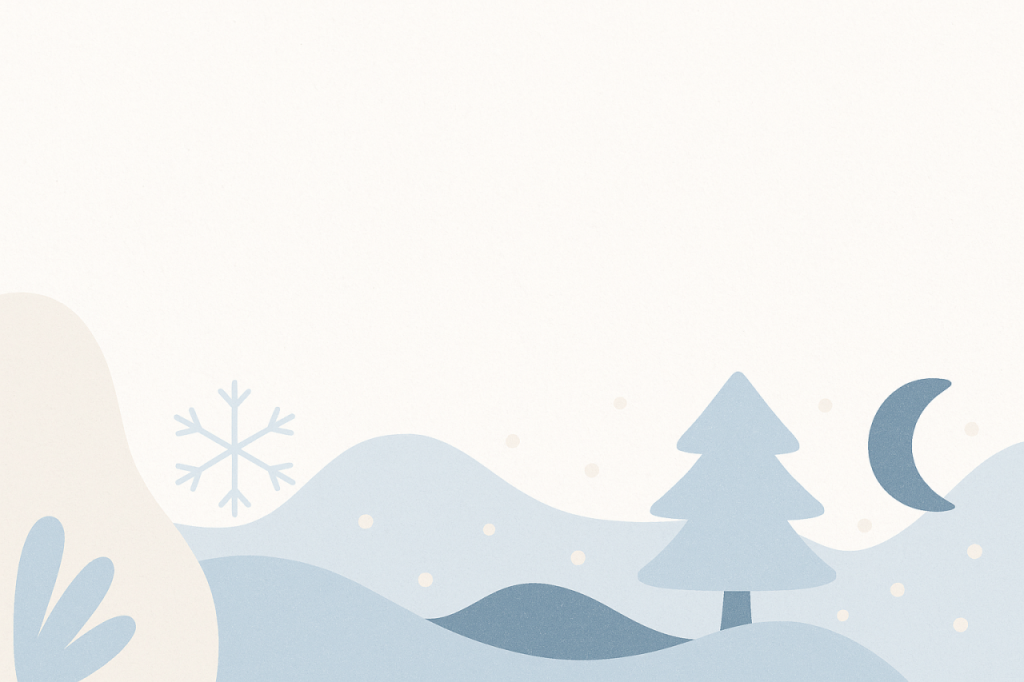Paysage hivernal minimaliste