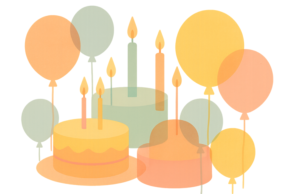 Anniversaire festif pastel