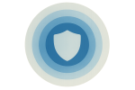 Cercles bleus dégradés