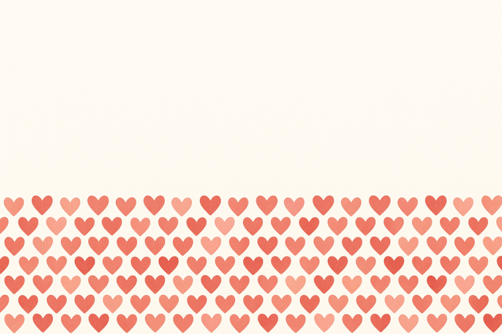 Motif cœurs rouges