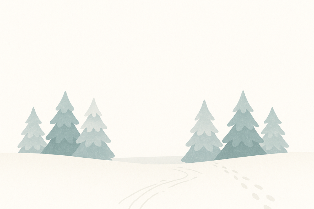 Forêt hivernale minimaliste