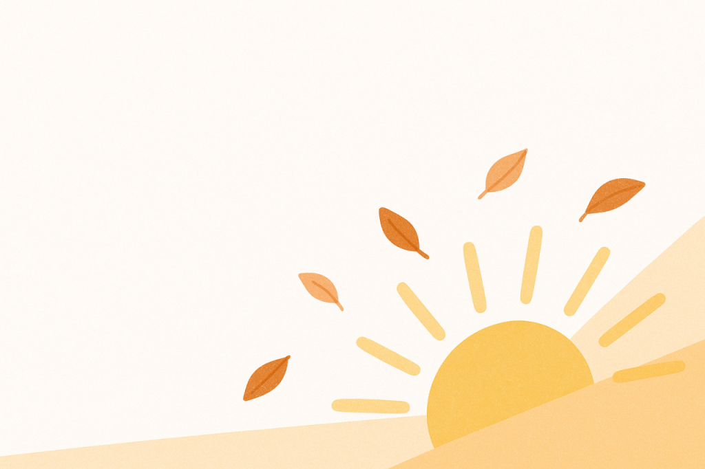 Soleil abstrait automnal