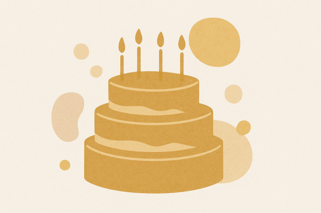 Gâteau d'anniversaire minimaliste