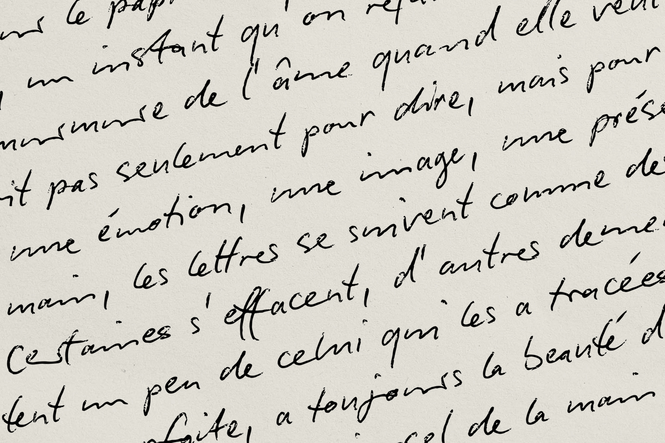 Rendu écriture manuscrite réaliste