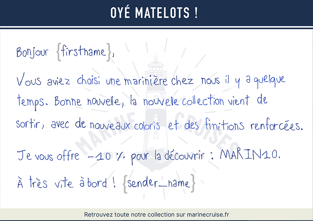 Exemple de courrier Manuscry