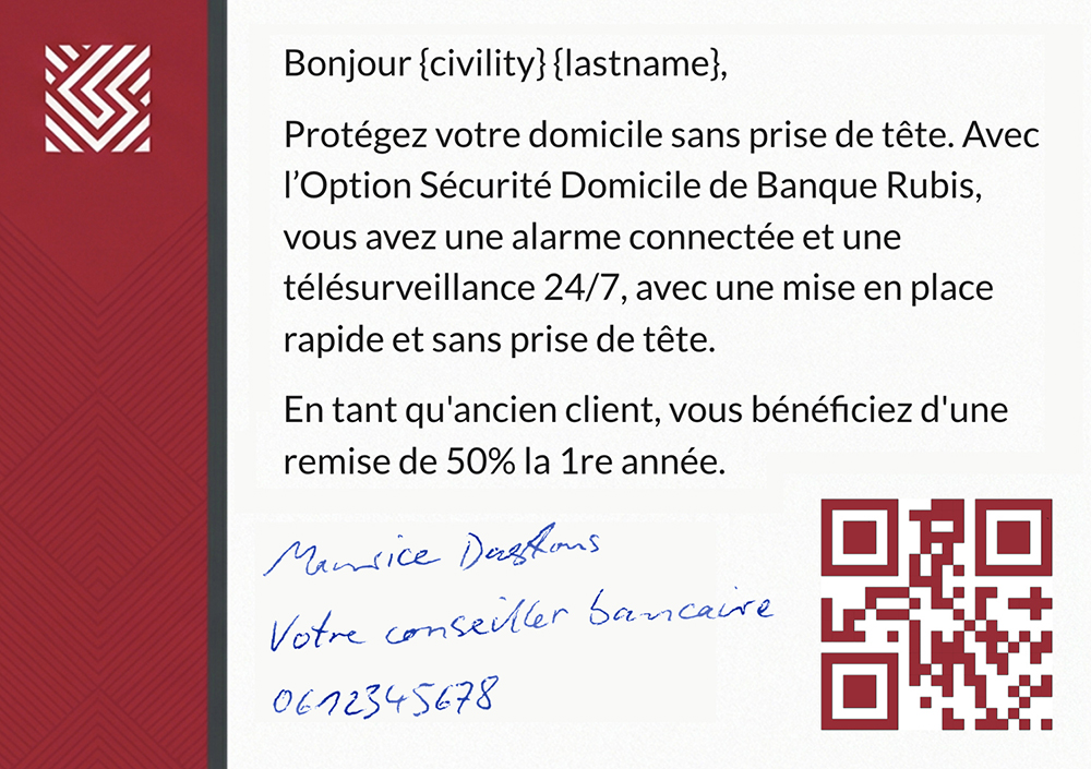 Exemple de courrier Manuscry