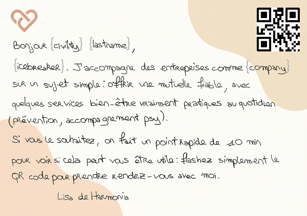 Exemple de courrier Manuscry