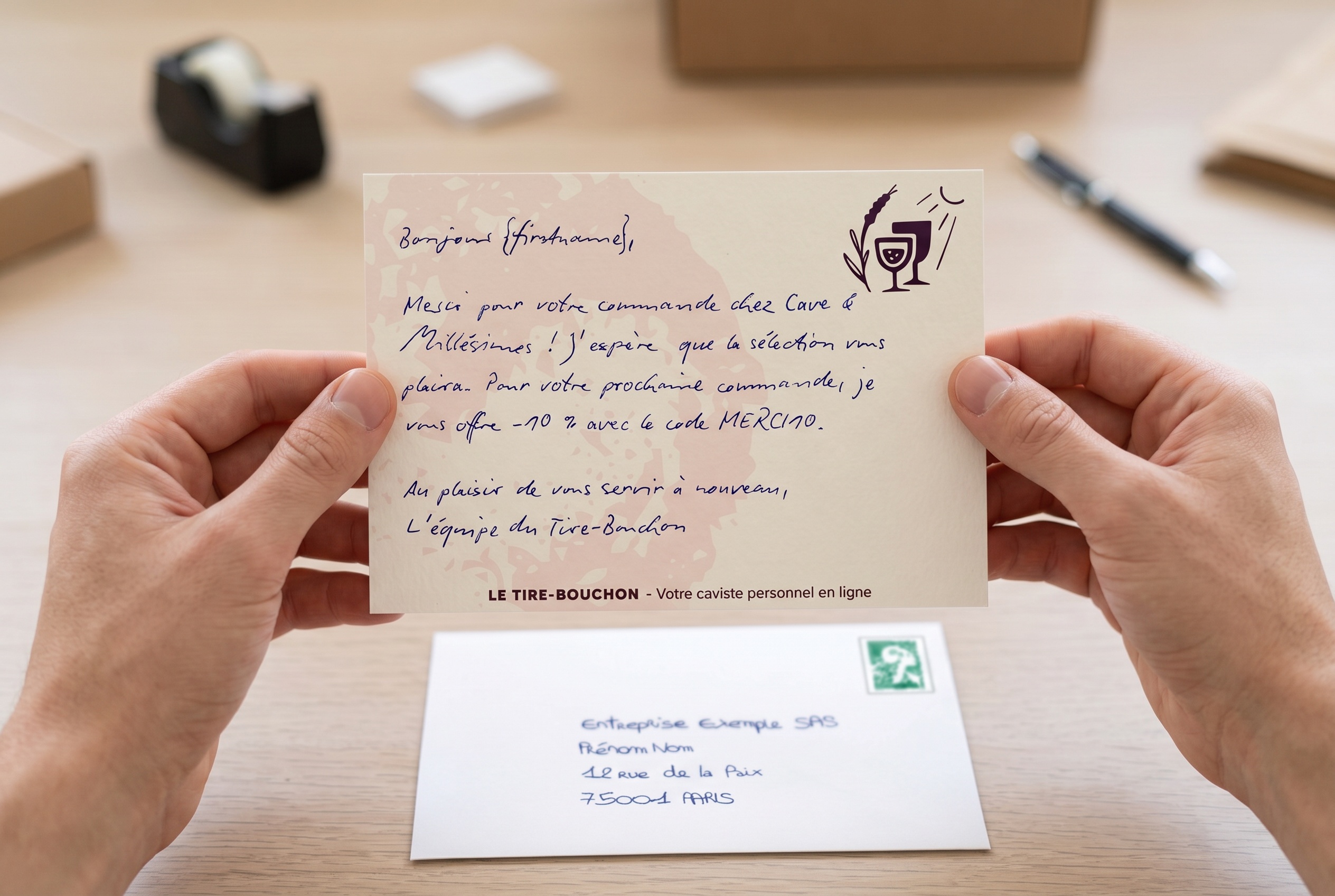 Envoyer une carte quand une commande dépasse un montant configurable, via Adobe Commerce
